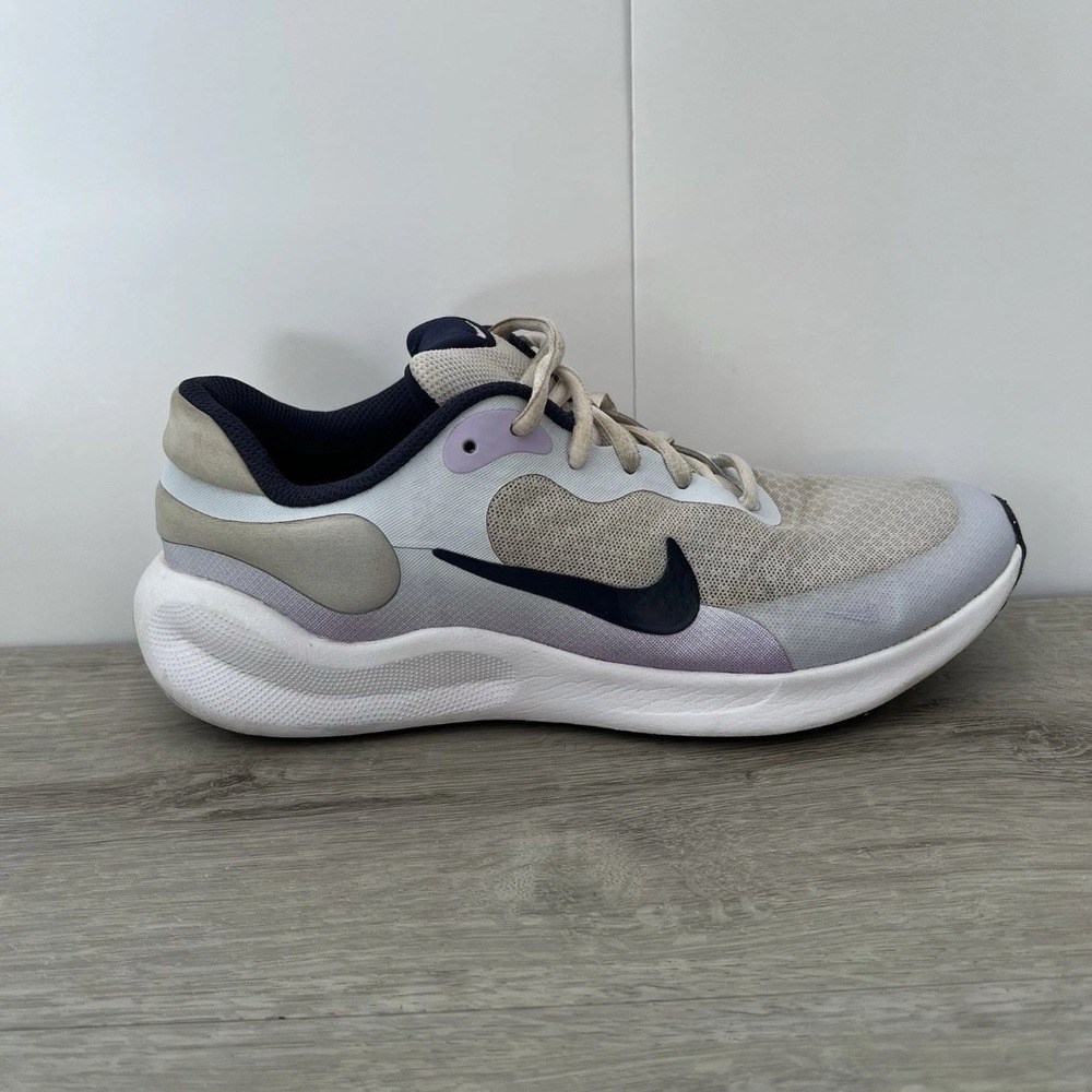 Nike Renew Ride 3 White Purple Running Shoes Youth Size 6Y FB7689-004
